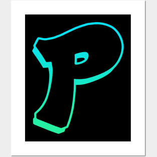 Letter P - Outline Posters and Art